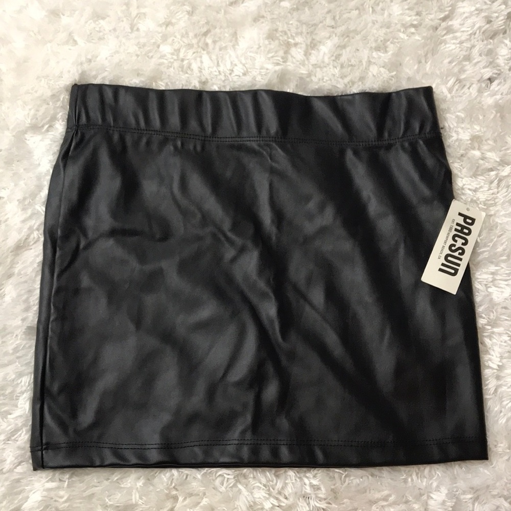 Faux leather skirt